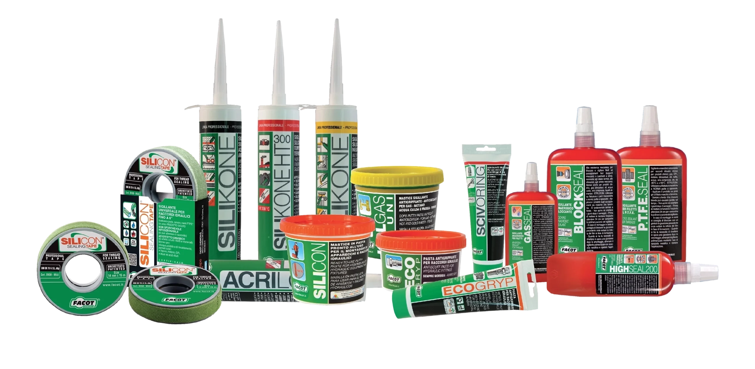Putties, Sealants, Silicones, Fillers and Adhesives, Additives for Concrete